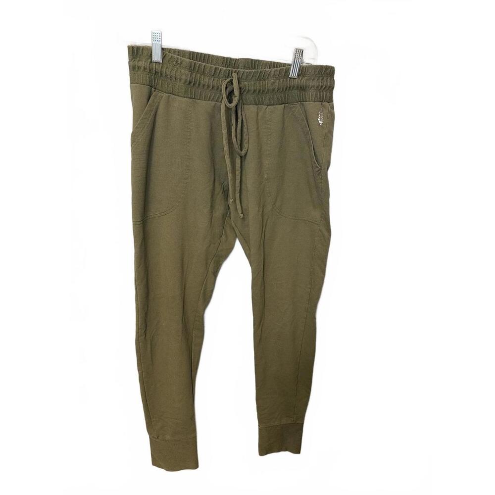 Free People Movement Olive Green Jogger Sweatpants with Drawstring Waist Medium